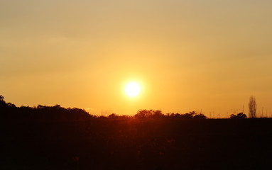 Nice photo detail of orange sky