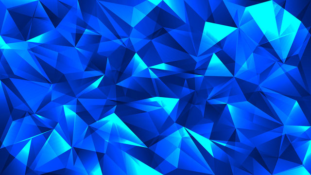 Dark blue and bright polygon abstract pattern