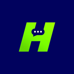 Initial Letter H Chat Logo Design