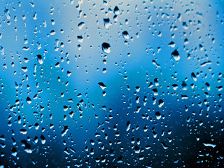 rain drops on the glass, bad weather, rainy