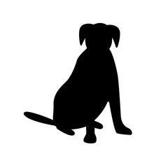 Vector illustration of a Labrador silhouette.