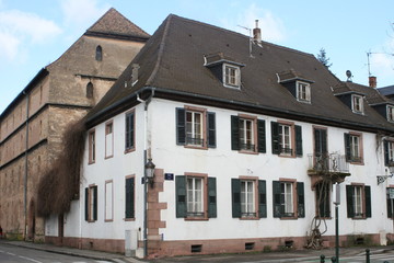 Architektur in Haguenau. Hagenau Elsass.
