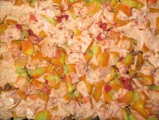 potatoes with cream in the pan