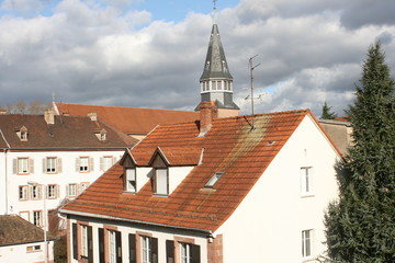 Obraz premium Architektur in Haguenau. Hagenau Elsass.