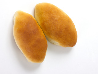 bun on white isolated background