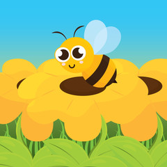 Cute bee cartoon