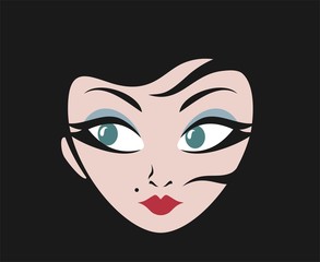 Design of elegant woman face