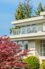 The roof of the house with nice window.