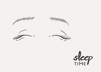 Design of sleeping face draw