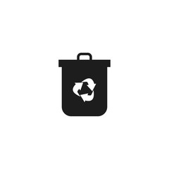 Trash bin logo icon vector template