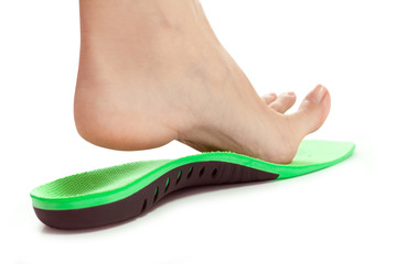 orthopedic insole with female leg