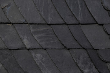 Background: rows of dark slate tiles