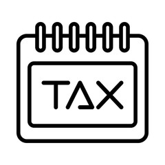 calendar with tax obligation icon