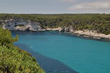 Fototapeta na wymiar entering the paradise of the turquoise sea