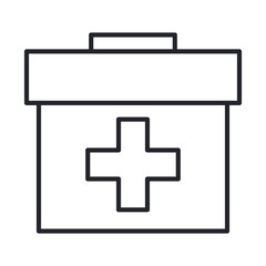 Obraz premium medical kit handle line and fill style icon