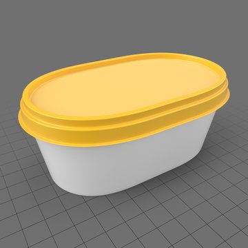 Oval margarine packaging