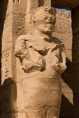 Statues of Ramses II. Egypt, Luxor - Karnak Temple, complex of Amun-Re. UNESCO heritage site.
