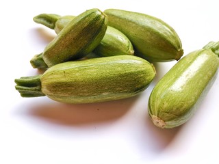 Fresh zucchini isolated on white