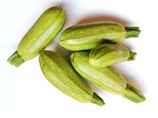Fresh zucchini isolated on white