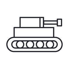 tank military force line and fill style icon