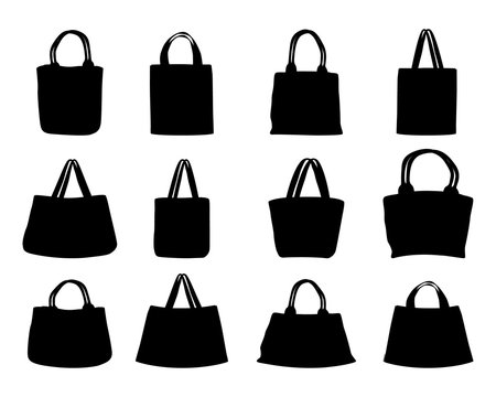 silhouette bag vector design