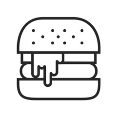 burger hamburger logo icon vector design template