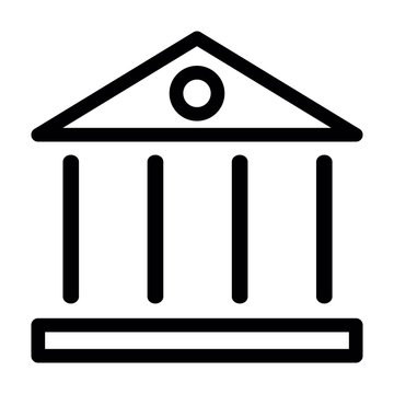 recommend clip art: Institution icon. Court building symbol. Bank, financial institute, Wall Street symbol. Federal Hall icon. Pantheon icon. Old Rome, Italy architecture sign.
