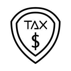tax obligation shield isolated icon
