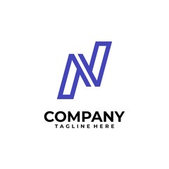 initial letter N logo design vector inspiration