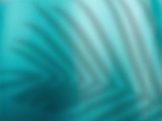 shadow leaf on turquoise background design concept in underwater blue with ocean