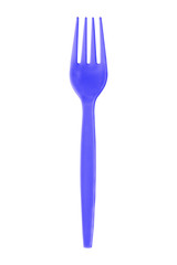 plastic fork isolated on white background.