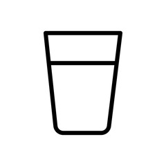 mineral water glass icon line style