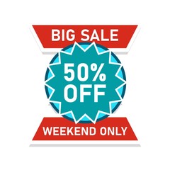 Vector collection of sale tags with text. Labels or Ribbons for banners and posters design