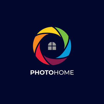Logo design emblem vector Photography Logo with the window modern logo Template