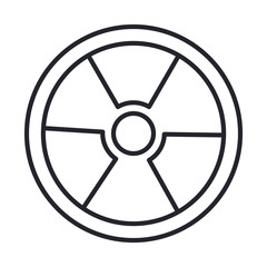 Obraz premium nuclear symbol caution line and fill style icon