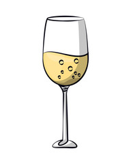 champagne cup drink isolated icon
