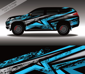 Car wrap decal design vector, custom livery race rally car vehicle sticker and tinting. © 21graphic
