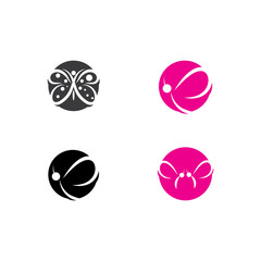 Set Beauty Butterfly icon design