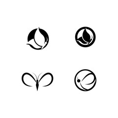 Set Beauty Butterfly icon design