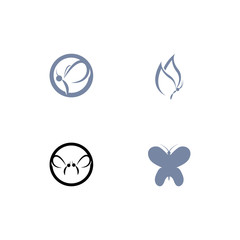 Set Beauty Butterfly icon design