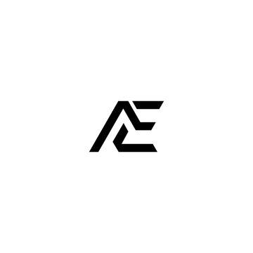 AE A E Logo Design Vector Template