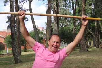 Fototapeta premium man on swing