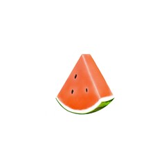 illustration realistic beautiful watermelon isolated with slice on white background and have a copy space for filler more pictures or writing