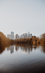 Midtown Atlanta Skyline and Water Reflection
