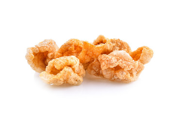 pork snack isolated on white background