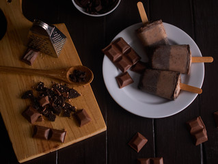 Chocolate and chocolate chip cookie lollipops
