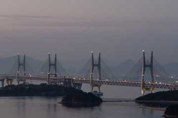 鷲羽山からの朝景