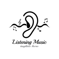 Fototapeta premium Hearing Logo Template vector icon design