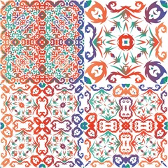 Antique talavera tiles patchworks.