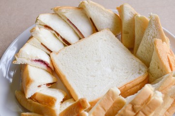 Bread food on wooden table